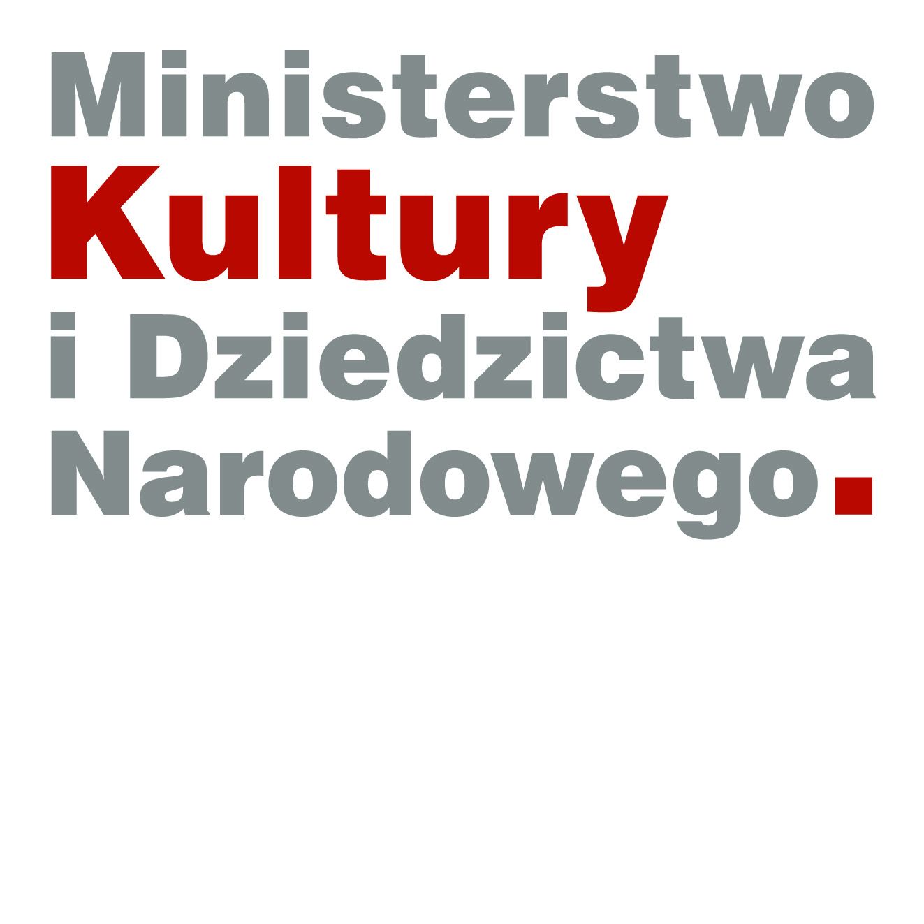 Logotyp: Ministerstwo Kultury i Dziedzictwa Narodowego.